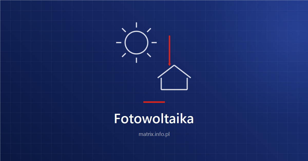 Słońce i strzałka kierująca energię do budynku